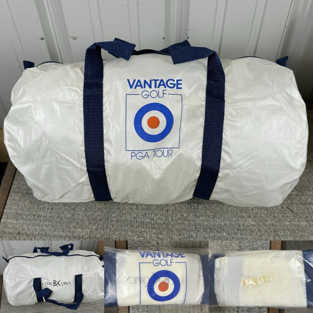 Vintage Vantage Golf Tobacco PGA Tour Promo Mini Duffle Bags (2)- BC Open